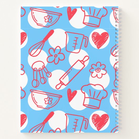 Southern Baking Polka Dot Pattern Recipe Notitieboek (Achterkant)