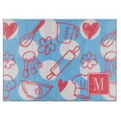 Southern Baking Polka Dot Pattern Recipe Snijplank (Voorkant)