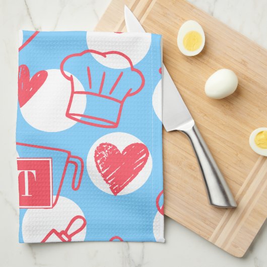 Southern Baking Polka Dot Pattern Recipe Theedoek (Quarter Fold)