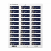 Southern Beige Magnolias & Midnight Blue Etiket (Full Sheet)