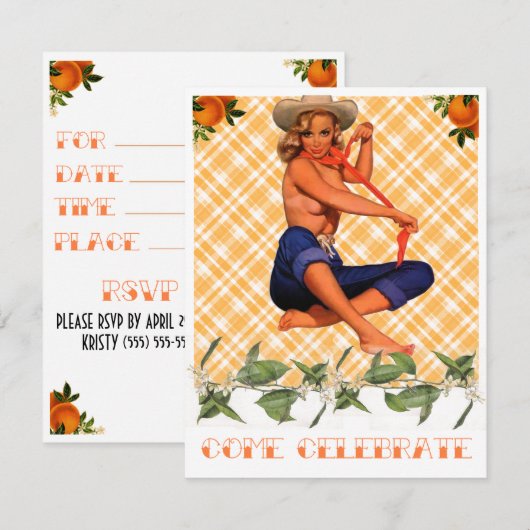 Southern Bell Invites Kaart (Voorkant / Achterkant)