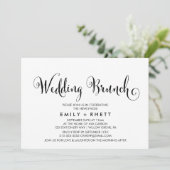 Southern Belle Calligraphy Wedding Brunch Kaart (Staand voorkant)