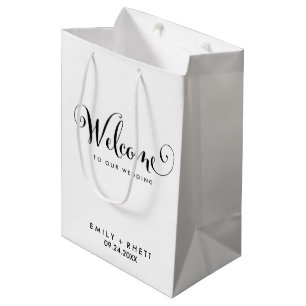 Southern Belle Calligraphy Wedding Welcome Medium Cadeauzakje