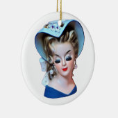 Southern Belle Head Vase Bonnet Lady Old Fashioned Keramisch Ornament (Rechts)