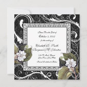 Southern Belle Magnolia Save the Date Damask (Achterkant)