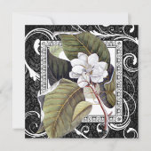Southern Belle Magnolia Save the Date Damask (Voorkant)