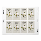 Southern Belle Magnolias Bruiloft Mini Wijn Label (Full Sheet)