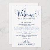 Southern Belle Marine Welkom Brief & Trouwpartij Programmakaart (Voorkant / Achterkant)