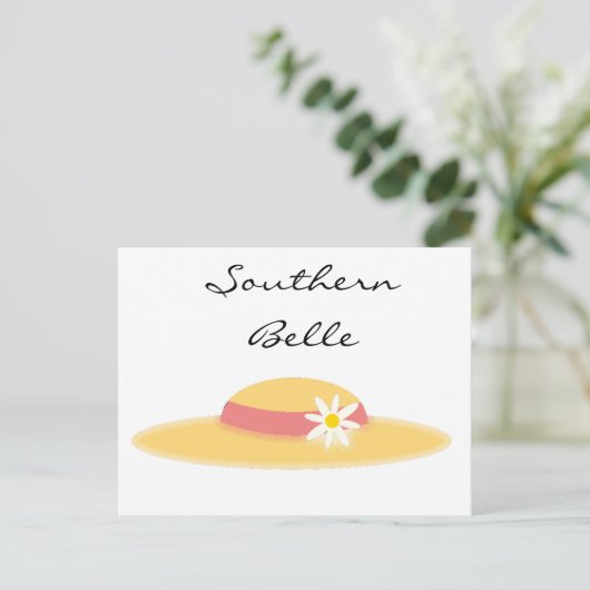 Southern Belle Summer Daisy Pet Schattigee Cartoon Briefkaart (Staand voorkant)