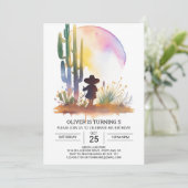 Southern Boho Cowboy Verjaardag Kaart (Staand voorkant)