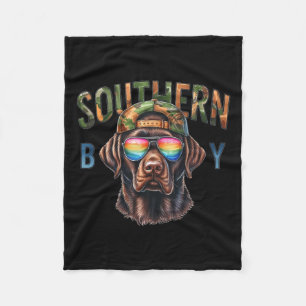 Southern Boy Hunting Dog Labrador Westerne jacht Fleece Deken