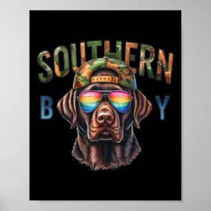 Southern Boy Hunting Dog Labrador Westerne jacht Poster