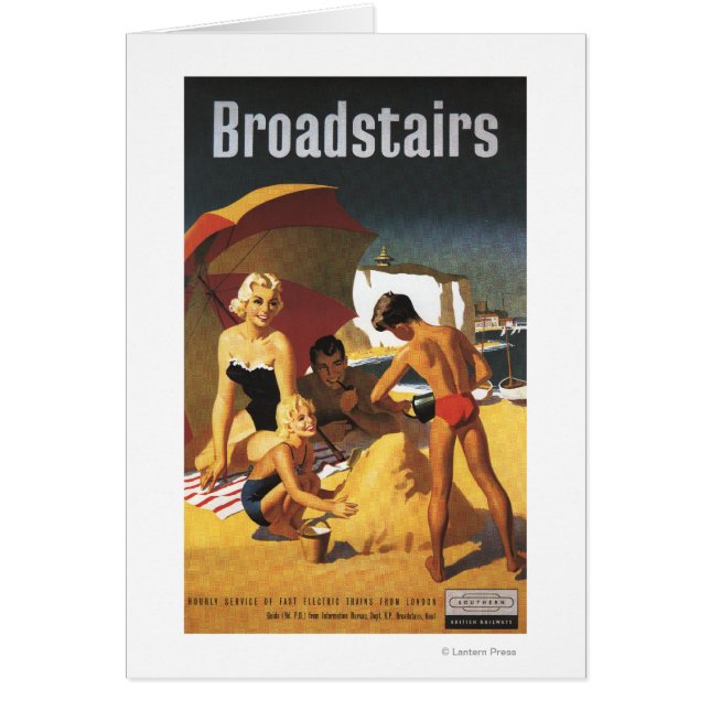 Southern British Railways Family on Beach (Voorkant)