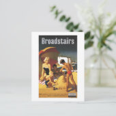 Southern British Railways Family on Beach Briefkaart (Staand voorkant)