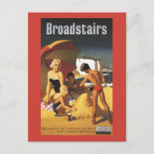 Southern British Railways Family on Beach Briefkaart (Voorkant)