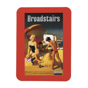 Southern British Railways Family on Beach Magneet