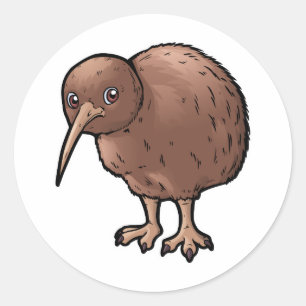 Southern Brown Kiwi Ronde Sticker