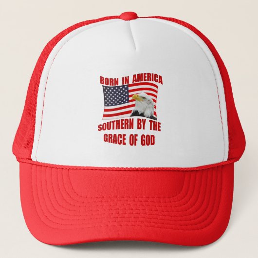 Southern By Grace of God Geboren Amerikaanse Pette Trucker Pet (Voorkant)