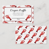 Southern Cajun Crawfish Baby shower Luier Raffle Informatiekaartje (Voorkant / Achterkant)