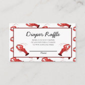 Southern Cajun Crawfish Baby shower Luier Raffle Informatiekaartje (Voorkant)