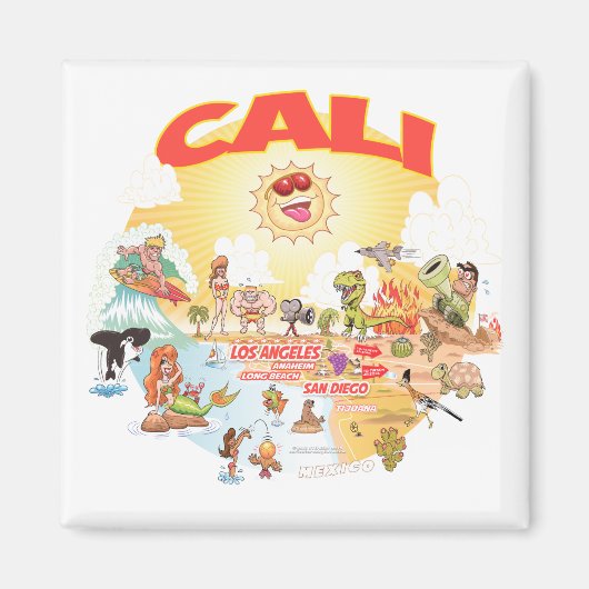 Southern California CALI Magneet (Voorkant)