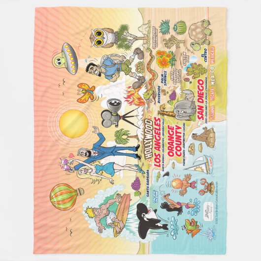 Southern California Fleece Blanket (Voorkant)