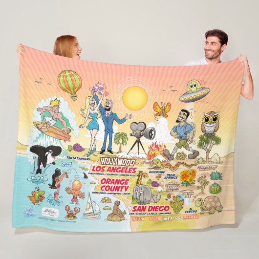 Southern California Fleece Blanket Deken (In situ)