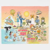 Southern California Fleece Blanket Deken (Voorkant (Horizontaal))