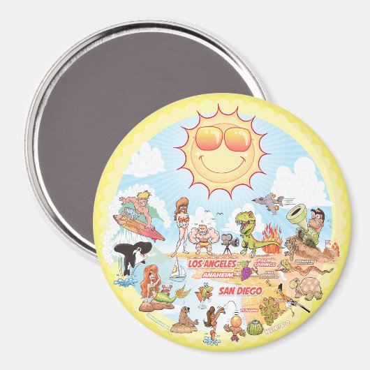 Southern California Magnet (Voorkant / Achterkant)