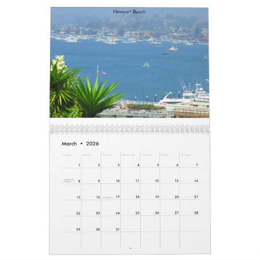 Southern California, SOCAL 2019-kalender Kalender (Mar 2026)