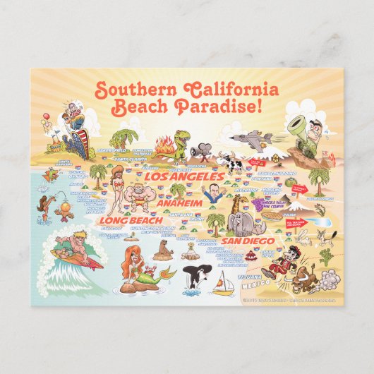 Southern California Souvenir Briefkaart (Voorkant)