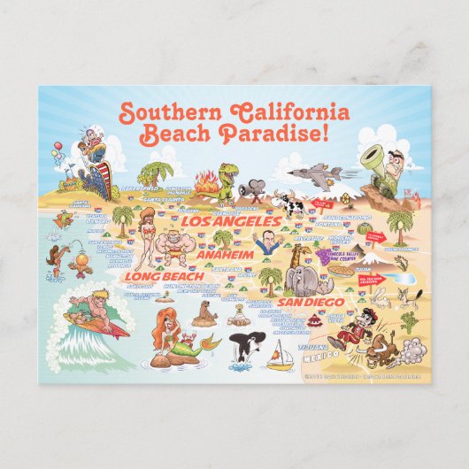 Southern California Souvenir Briefkaart (Voorkant)
