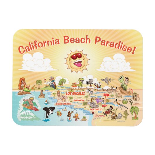 Southern California Souvenir Magnet Magneet (Horizontaal)
