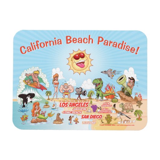 Southern California Souvenir Magnet Magneet (Horizontaal)