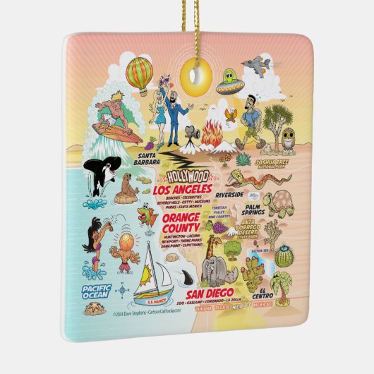 Southern California Sunset Keramisch Ornament (Rechts)