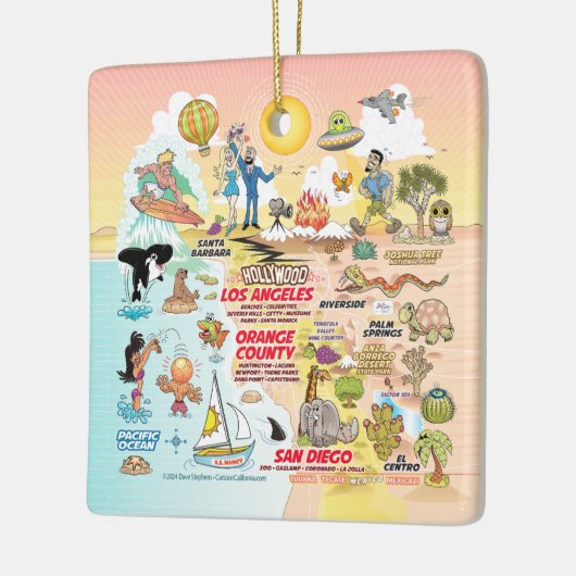 Southern California Sunset Keramisch Ornament (Links)