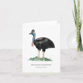 Southern Cassowary Folded Note Card Kaart