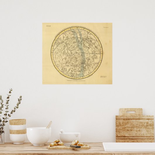 Southern Celestial Hemisphere Poster (Keuken)