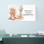 Southern Charm Cowboy Petten Verjaardag Spandoek (Beurs)