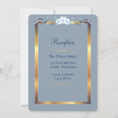 Southern Charm Dusty Blue Wedding Kaart (Achterkant)