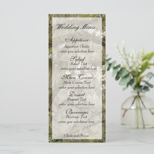 Southern Charm Menu Kaart (Staand voorkant)