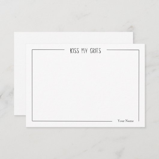 Southern Charm Personalized Notitiekaartje (Voorkant / Achterkant)