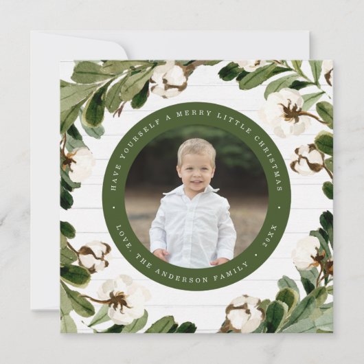 Southern Charm | Vierkante kerstkaart (Voorkant)
