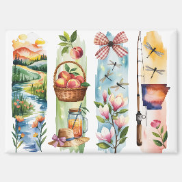 Southern Charm Watercolor Magneten | Perzikmandje,