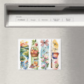 Southern Charm Watercolor Magnets | Peach Basket,  Magneet (Insitu (Vaatwasser))