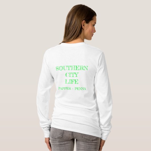 Southern City Life Tshirt met lange mouwen (Achterkant volledig)