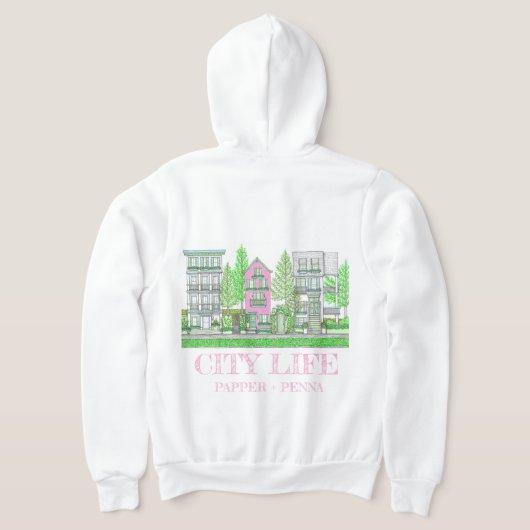 Southern City Pink Life Hoodie (Laag Achter)
