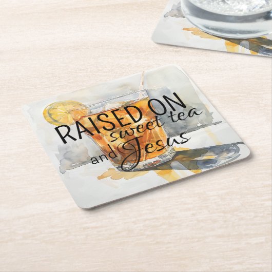 Southern Comfort: Gevoed op zoete thee en Jezus Kartonnen Onderzetters (Schuin)