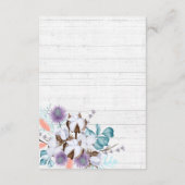 Southern Cotton Floral Wedding Detail / Routebesch Informatiekaartje (Achterkant)