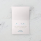 Southern Country Blue Rustic Bedankkaart (Binnen)